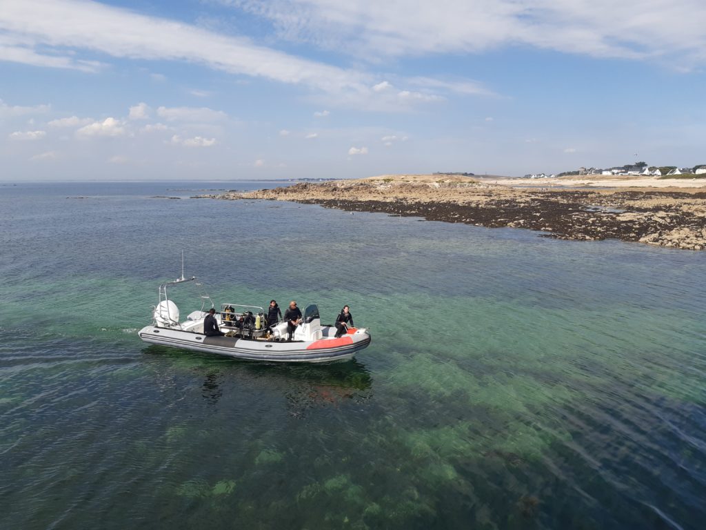 plongée à quiberon, vue bateau